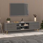 ONIJA Modern TV Unit Cabinet for Living Room | Premium Wooden Media Console with Storage Shelves