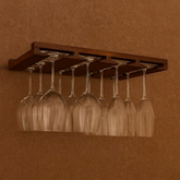 ONIJA Stemware Glass Rack Makes Dull Kitchens or Bar Perfectly Fits 6-12 Glasses Under Cabinet with Included Screws Great Hanging Bar Glass Rack