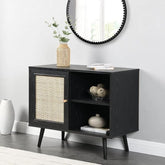 ONIJA Cabinet for Home & Office | Chests of Drawers Solid Wood (Black Matt Finish)