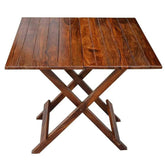 ONIJA Sheesham Wood Folding Coffee Table Accent Tables for Home || Wooden Cocktail Teapoy Table Furniture for Patio Outdoor and Garden Table