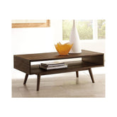 ONIJA Solid Sheesham Wood Coffee Table for Living Room | Center Table | Walnut Finish