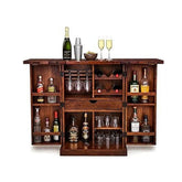 ONIJA Solid Sheesham Wood Bar Cabinet