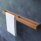 ONIJA Solid Wood Towel Rack | Towel Rack Holder | Towel Holder for Bathroom, Towel Rack for Bathroom/Towel Stand/Hanger/Bathroom 1 Holder and 1 Shelve