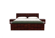 Olyvaris Sheesham Wood King Size Bed With Storage (Walnut Finish)