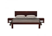 Vardhanx Sheesham Wood King Size Bed Without Storage (Walnut Finish)