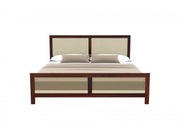 Aaryx Sheesham Wood Queen Size Bed Without Storage (Walnut Finish)