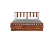Orvith Sheesham Wood Queen Size Bed With Storage (Honey Finish)