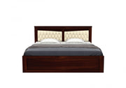 Norvanthos Sheesham Wood Queen Size Bed With Storage (Walnut Finish)