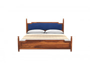 Veyon Sheesham Wood King Size Bed Without Storage (Honey Finish)