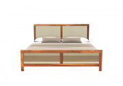 Aaryx Sheesham Wood King Size Bed Without Storage (Honey Finish)