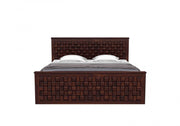 Kavyex Sheesham Wood Queen Size Bed Without Storage (Walnut Finish)