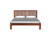 Kashvay Sheesham Wood King Size Bed Without Storage (Honey Finish)