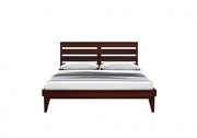 Dravyan Sheesham Wood King Size Bed Without Storage (Walnut Finish)