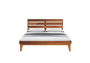 Dravyan Sheesham Wood King Size Bed Without Storage (Honey Finish)