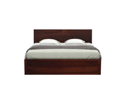 Krenthoris Sheesham Wood King Size Bed With Storage (Walnut Finish)