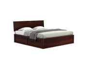 Krenthoris Sheesham Wood Queen Size Bed With Storage (Walnut Finish)