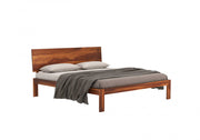 Vardhanx Sheesham Wood King Size Bed Without Storage (Honey Finish)