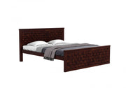 Kavyex Sheesham Wood King Size Bed Without Storage (Walnut Finish)