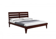 Dravyan Sheesham Wood King Size Bed Without Storage (Walnut Finish)