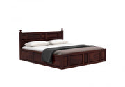 Zyavon Sheesham Wood Queen Size Bed With Storage (Walnut Finish)