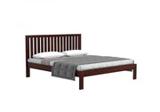 Kashvay Sheesham Wood Queen Size Bed Without Storage (Walnut Finish)