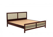 Aaryx Sheesham Wood King Size Bed Without Storage (Walnut Finish)