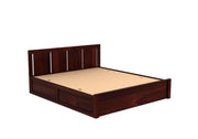 Avrox Sheesham Wood King Size Bed With Storage (Walnut Finish)