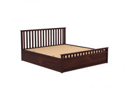Orvith Sheesham Wood Queen Size Bed With Storage (Walnut Finish)