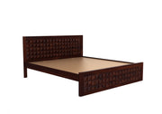 Takshor Sheesham Wood King Size Bed Without Storage (Walnut Finish)