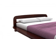 Ravyon Sheesham Wood King Size Bed Without Storage (Walnut Finish)