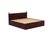 Zyavon Sheesham Wood Queen Size Bed With Storage (Walnut Finish)