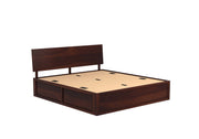 Krenthoris Sheesham Wood King Size Bed With Storage (Walnut Finish)