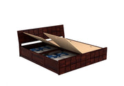 Olyvaris Sheesham Wood King Size Bed With Storage (Walnut Finish)