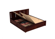 Avrox Sheesham Wood King Size Bed With Storage (Walnut Finish)