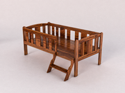 Wooden Baby Bed with Safety Rails & Ladder