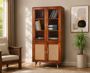 onija Boston Solid Wood Four Door Crockery Unit Kitchen Cabinet