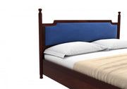 Veyon Sheesham Wood King Size Bed Without Storage (Walnut Finish)
