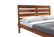 Dravyan Sheesham Wood King Size Bed Without Storage (Honey Finish)