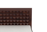 Takshor Sheesham Wood King Size Bed Without Storage (Walnut Finish)