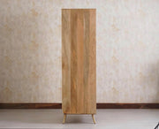 Boston Solid Wood Rattan Cane Wardrobe - Natural Finish