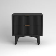 Avyant HDMR Premium Wood Bedside Table (Black)