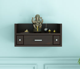 Montheris Sheesham Wood Home Temple (Honey Finish)