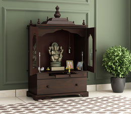 Gavrion Sheesham Wood Home Temple (Honey Finish)