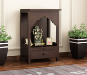 Frendelis Sheesham Wood Home Temple (Honey Finish)