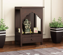 Frendelis Sheesham Wood Home Temple (Honey Finish)