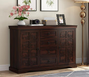 Arvendris Sheesham Wood Cabinet and Sideboard (Walnut Finish)