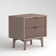 Avyant HDMR Premium Wood Bedside Table (Mocha Beige)