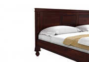 Shilvay Sheesham Wood Queen Size Bed Without Storage (Walnut Finish)