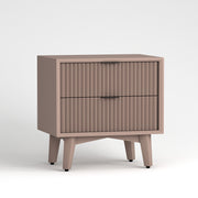 Avyant HDMR Premium Wood Bedside Table (Mocha Beige)