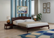 Sthavik Sheesham Wood King Size Bed Without Storage (Walnut Finish)